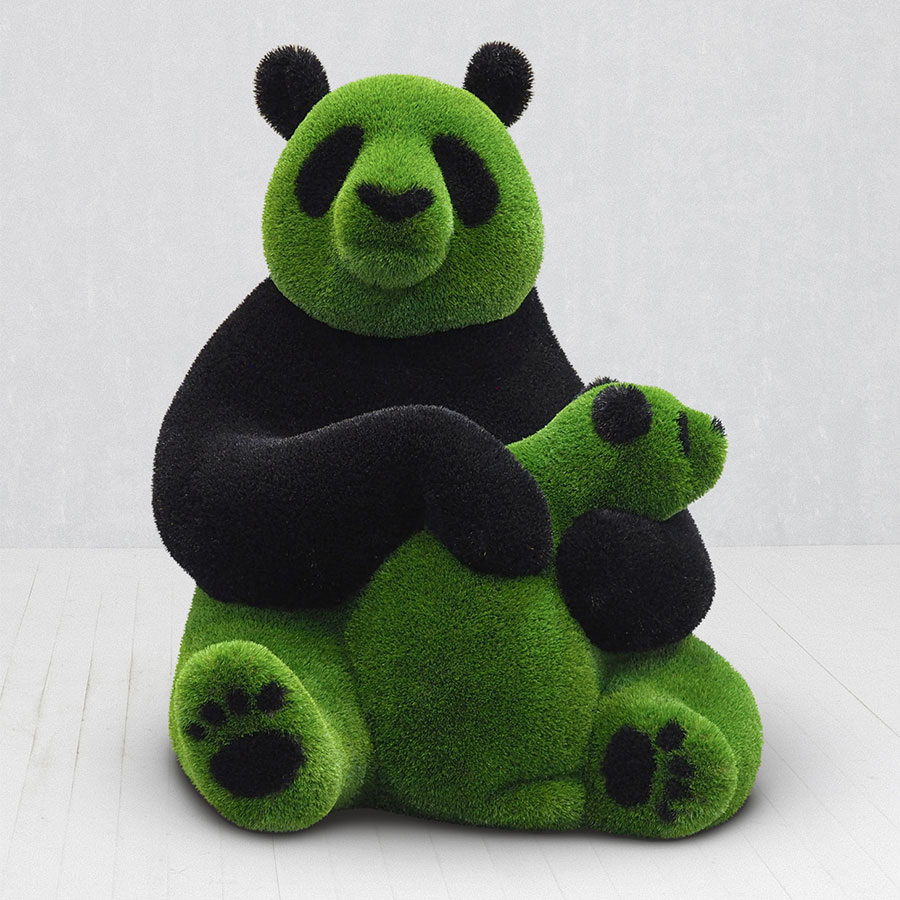 Panda Green & Black