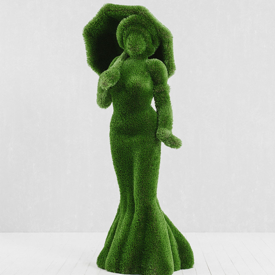 Lady With An Umbrella & Gentleman